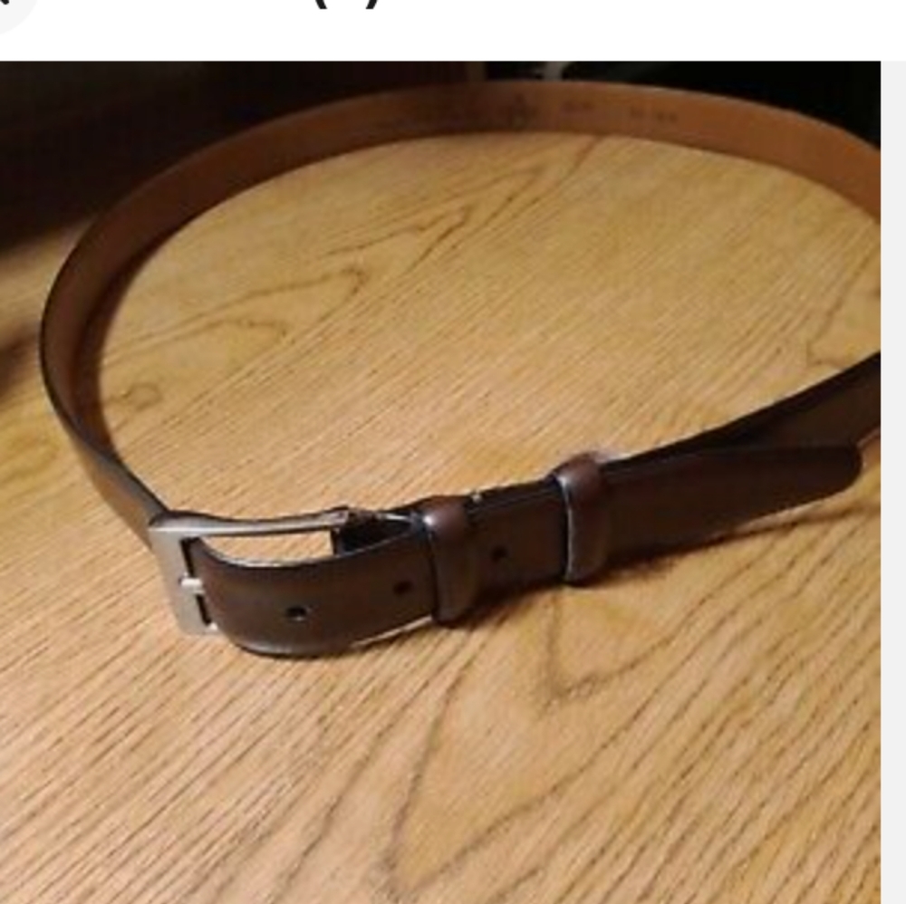 Men's Wearhouse Dark Brown Italian Leather Belt Size 50. New.